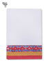 Handloom Cotton Bath Towel With Block Print Border
